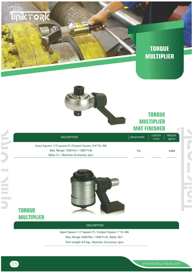 UNIKTORK TORQUE MULTIPLIER CHENNAI